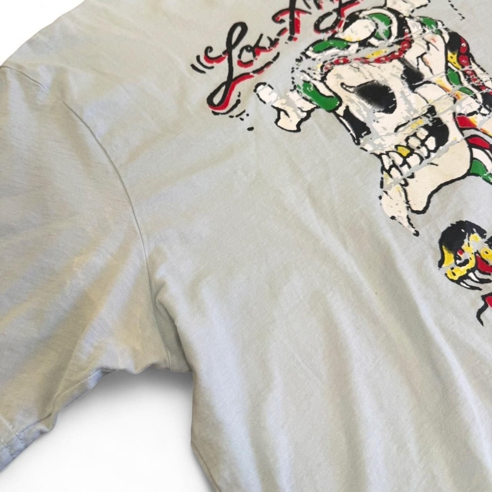 Vintage Ed Hardy Skull & Snake Graphic Tee -‎ Los Angeles London Y2K XXL - Picture 3 of 6
